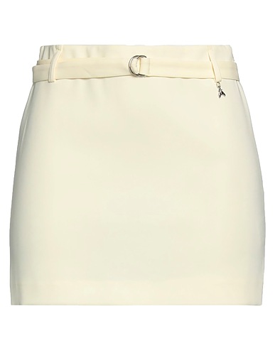 PATRIZIA PEPE Mini skirt Pastel yellow 97% Polyester, 3% Elastane