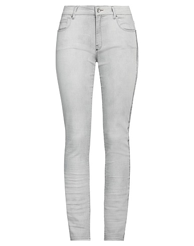 FAIRLY Denim pants Light grey 98% Cotton, 2% Elastane