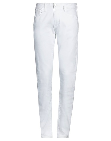 ARMANI EXCHANGE Denim pants White 97% Cotton, 3% Elastane
