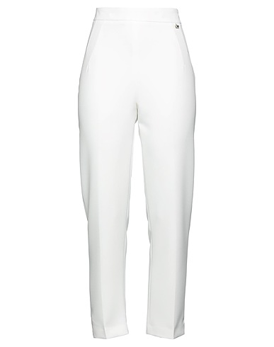 RELISH Casual trouser White 95% Polyester, 5% Elastane