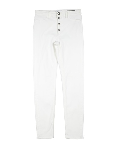 DONDUP Denim pants White 88% Cotton, 7% Elastomultiester, 5% Elastane