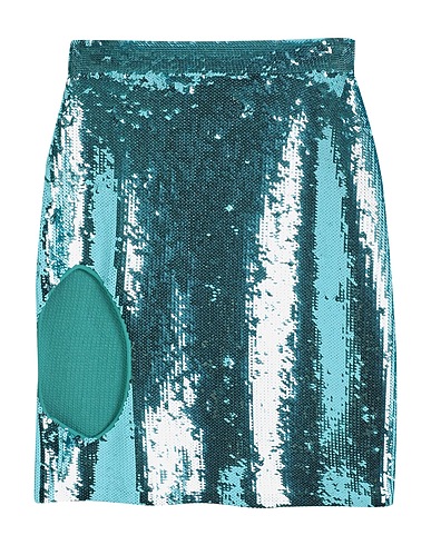 LOEWE Mini skirt Turquoise 82% Viscose, 12% Elastane, 6% Polyamide, Polyester