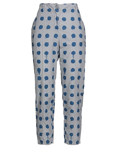 ALESSIA SANTI Casual pants Sky blue 100% Cotton