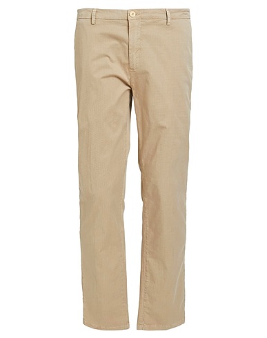 YAN SIMMON Casual trouser Beige 98% Cotton, 2% Elastane