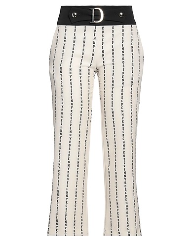 DENNY ROSE Casual trouser Cream 90% Polyester, 10% Elastane