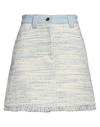 SANDRO Mini skirt Blue 74% Cotton, 12% Polyester, 11% Acrylic, 3% Other Fibres