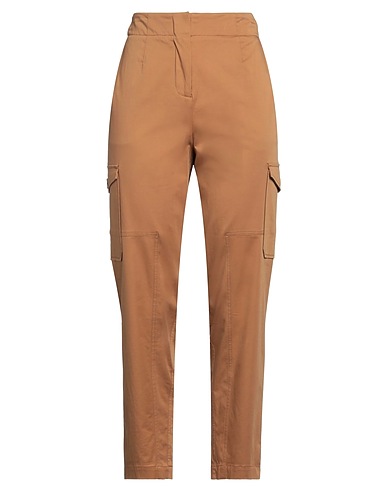 ACTITUDE by TWINSET Casual trouser Camel 97% Cotton, 3% Elastane