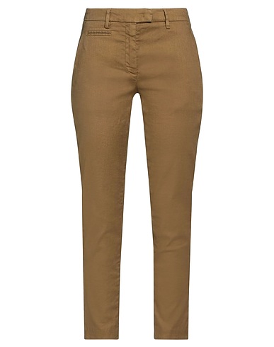 DONDUP Casual trouser Mustard 52% Linen, 47% Cotton, 1% Elastane