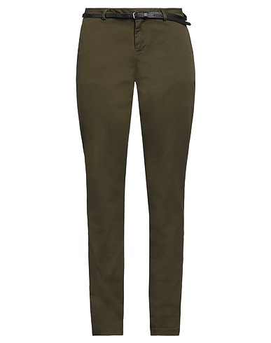 MAISON SCOTCH Casual trouser Military green 97% Cotton, 3% Elastane
