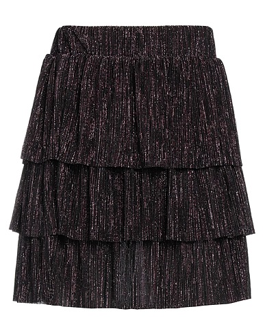 VICOLO Mini skirt Plum 80% Polyester, 20% Metallic fiber