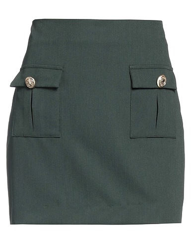 VICOLO Mini skirt Green 76% Polyester, 21% Viscose, 3% Elastane