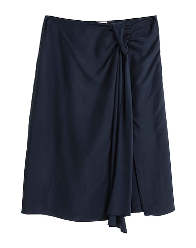 L' AUTRE CHOSE Midi skirt Midnight blue 61% Cupro, 39% Viscose