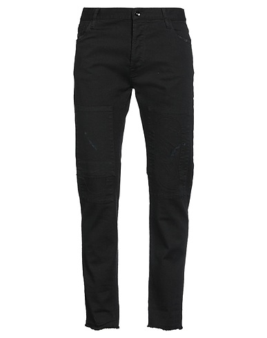 MAURIZIO MASSIMINO 5-pocket Black 98% Cotton, 2% Elastane