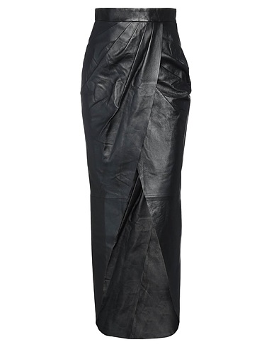 BALMAIN Long skirt Black 100% Lambskin