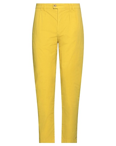 YAN SIMMON Casual trouser Mustard 97% Cotton, 3% Elastane