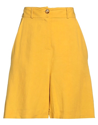ELEONORA STASI Shorts & Bermuda Senape 60% Viscosa, 40% Lino