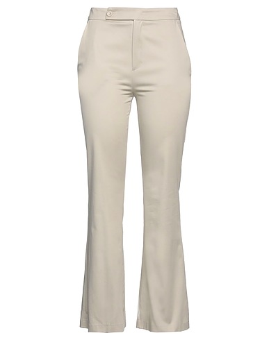 ELEONORA STASI Casual pants Beige 97% Cotton, 3% Elastane