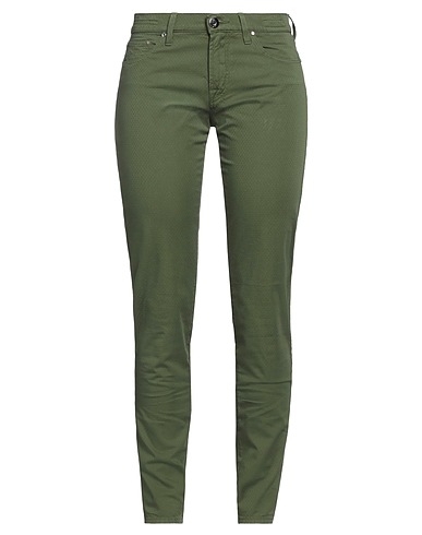 JACOB COHЁN Casual trouser Military green 98% Cotton, 2% Elastane