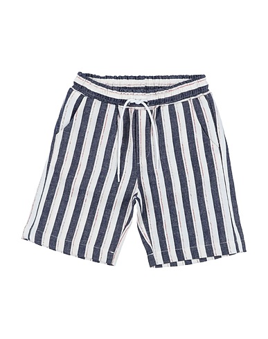 PEUTEREY Shorts & Bermuda Blue 50% Linen, 30% Cotton, 20% Polyester