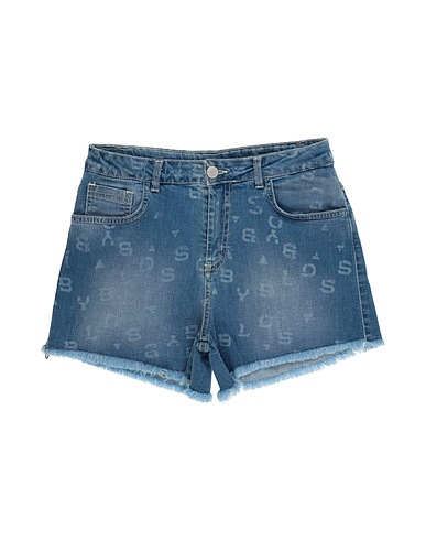 BYBLOS Denim shorts Blue 97% Cotton, 3% Elastane