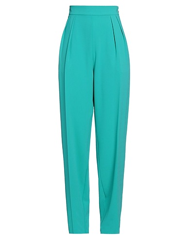 PATRIZIA PEPE SERA Casual trouser Turquoise 89% Polyester, 11% Elastane