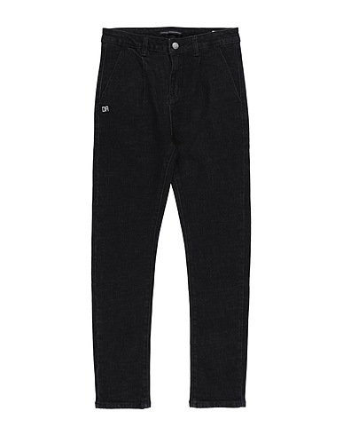 DANIELE ALESSANDRINI Denim pants Black 98% Cotton, 2% Elastane