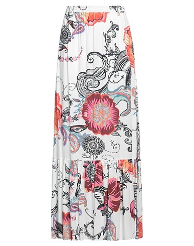 RELISH Long skirt White 100% Viscose