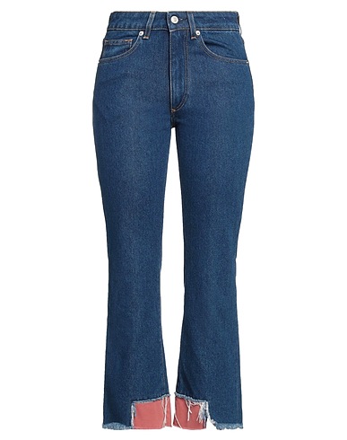 GRIFONI Denim trousers Blue 61% Cotton, 26% Polyester, 13% Viscose