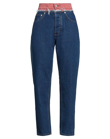 GRIFONI Denim trousers Blue 61% Cotton, 26% Polyester, 13% Viscose