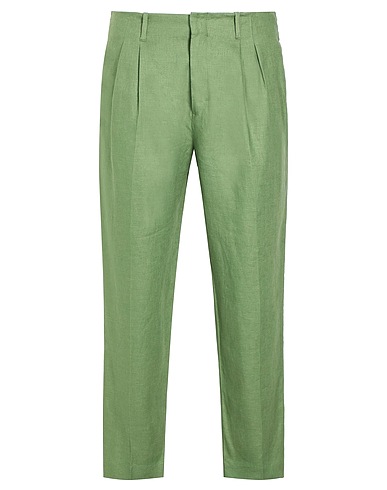8 by YOOX Casual pants LINEN PLEATED PANTS
 Sage green 100% Linen
