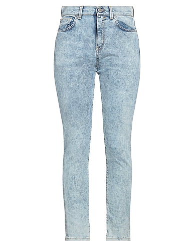 P_JEAN Denim trousers Blue 98% Cotton, 2% Elastane