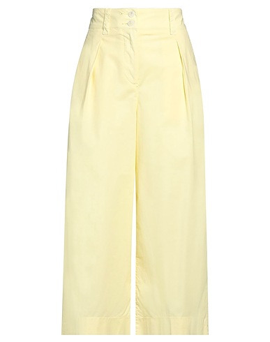 INCOTEX Casual trouser Pastel yellow 94% Cotton, 6% Elastane