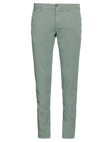 MASON'S Casual trouser Sage green 97% Cotton, 3% Elastane