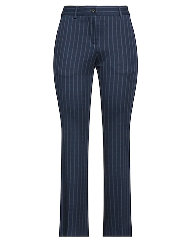 VI TO VI Casual trouser Navy blue 95% Viscose, 5% Elastane