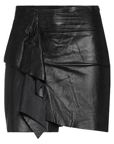 IRO Mini skirt Black 100% Lambskin
