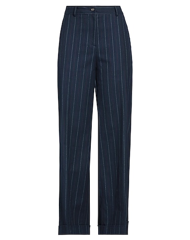 VI TO VI Casual pants Navy 98% Cotton, 2% Elastane