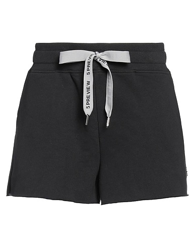 5PREVIEW Shorts & Bermuda Black 80% Cotton, 20% Polyester