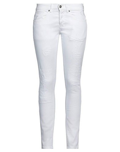 DONDUP Casual trouser White 92% Cotton, 6% Elastomultiester, 2% Elastane