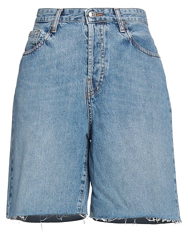 ROŸ ROGER'S Denim shorts Blue 100% Cotton