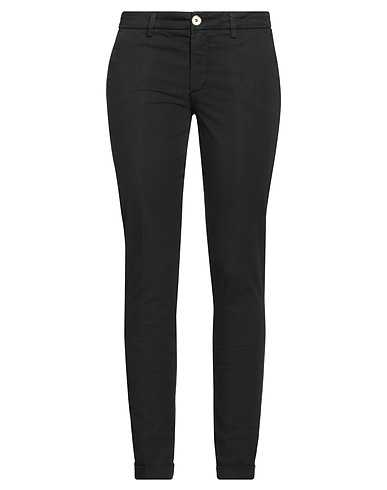 RE_HASH Casual trouser Black 97% Cotton, 3% Elastane
