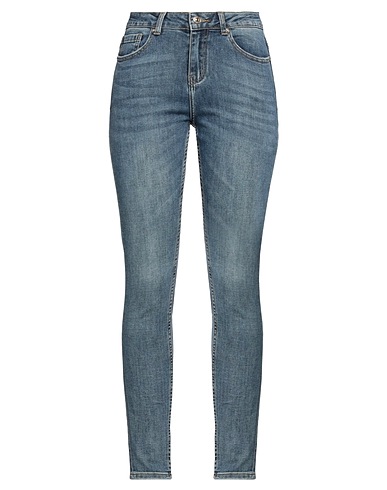 TAKE-TWO Denim trousers Blue 70% Cotton, 26% Polyester, 3% Viscose, 1% Elastane