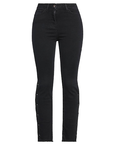 RELISH Denim trousers Black 92% Cotton, 6% Elastomultiester, 2% Elastane