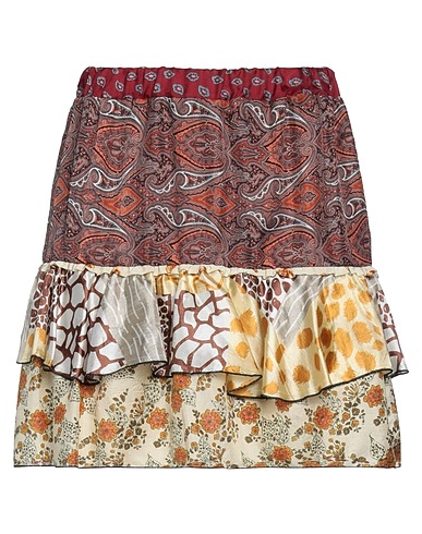 JE SUIS VINTAGE Mini skirt Brown 100% Recycled polyester