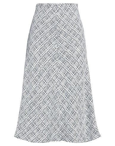 MAJE Midi skirt White 41% Polyamide, 38% Cotton, 11% Polyester, 10% Acrylic, Elastane