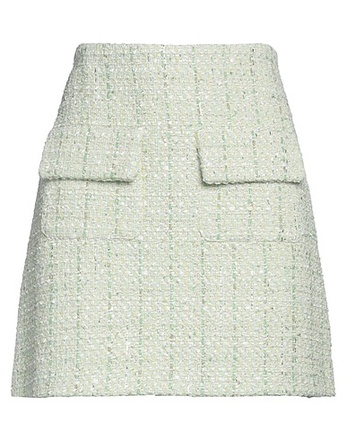MAJE Mini skirt Light green 43% Cotton, 19% Acrylic, 18% Polyester, 13% Polyamide, 7% Other Fibres