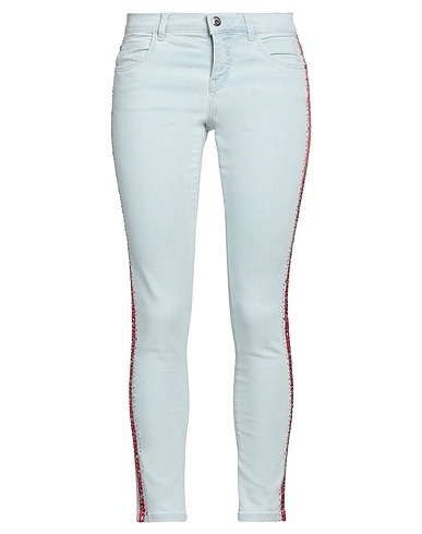RELISH Denim trousers Blue 83% Cotton, 15% Polyester, 2% Elastane