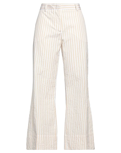 QL2  QUELLEDUE Pantalone Beige 100% Cotone