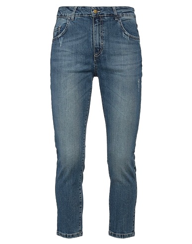 ..,BEAUCOUP Denim trousers Blue 99% Cotton, 1% Elastane