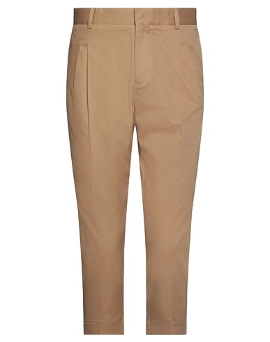 DANIELE ALESSANDRINI Casual pants Camel 97% Cotton, 3% Elastane