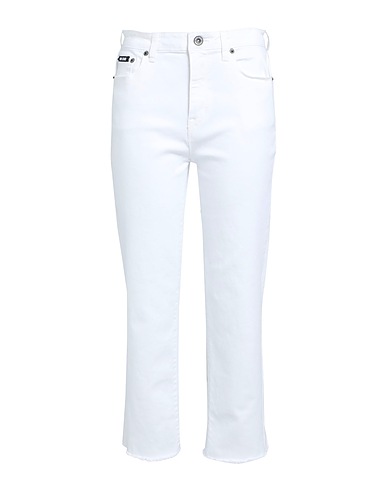 DKNY Denim trousers White 79% Cotton, 19% Viscose, 2% Elastane
